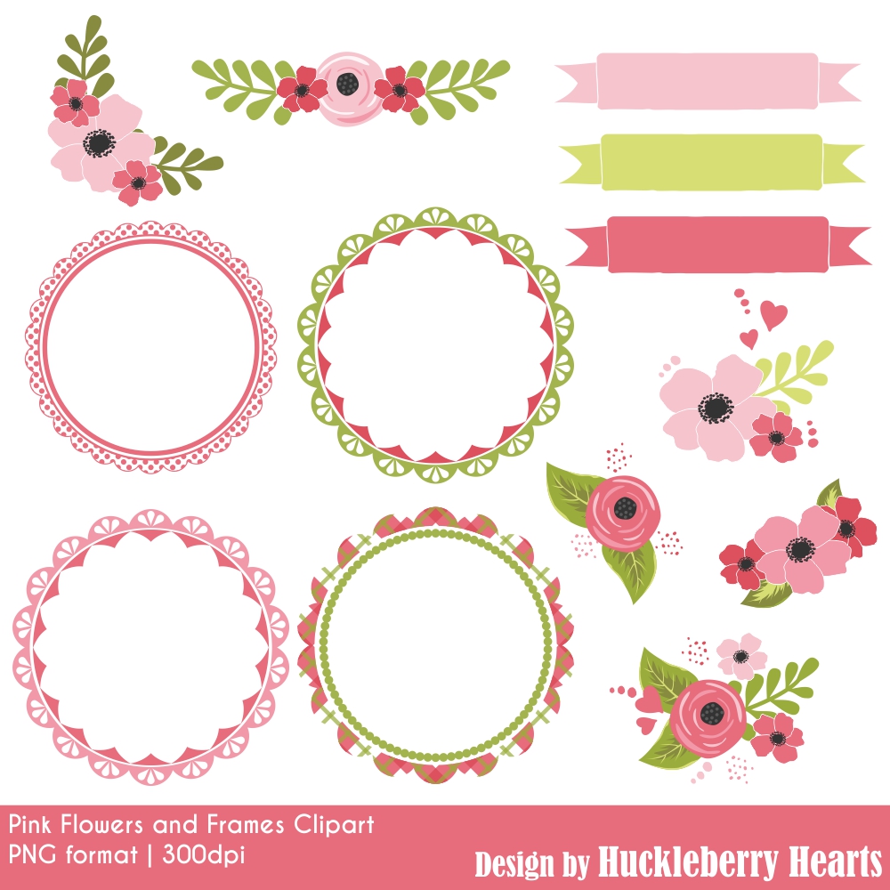 Scrapbook paper 'Pink flowers