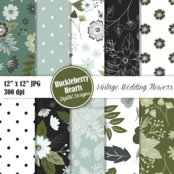 Vintage Wedding Flower Paper