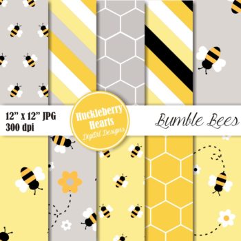 Bumble Bee Digital Paper