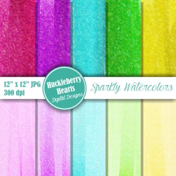 Sparkly Watercolor Backgrounds