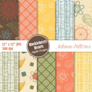 Autumn Patterns Digital Paper