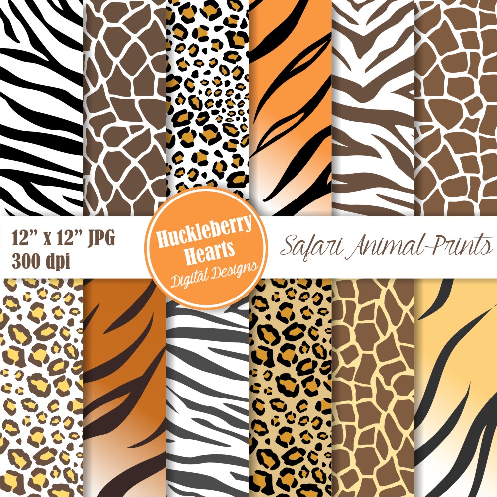 Animal Print Digital Paper: animal PRINT Paper 