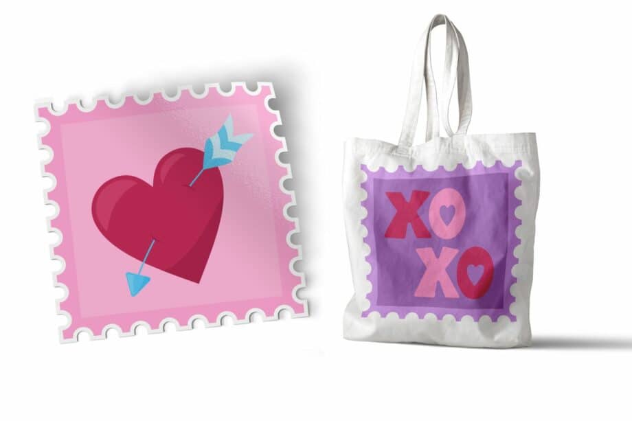 Assorted Valentine Themed Mail Clipart and SVG Set