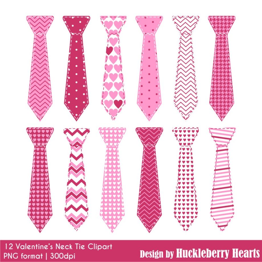 Valentine's Day Neck Ties Clipart