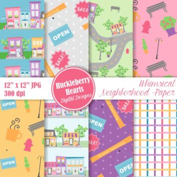 Whimsical Neighborhood Paper