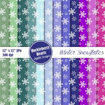 Winter Snowflakes Digital Paper