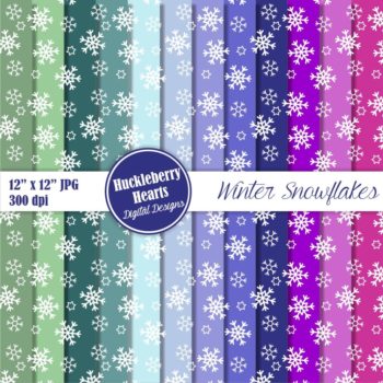 Winter Snowflakes Digital Paper