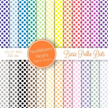Basic Polka Dots Digital Paper