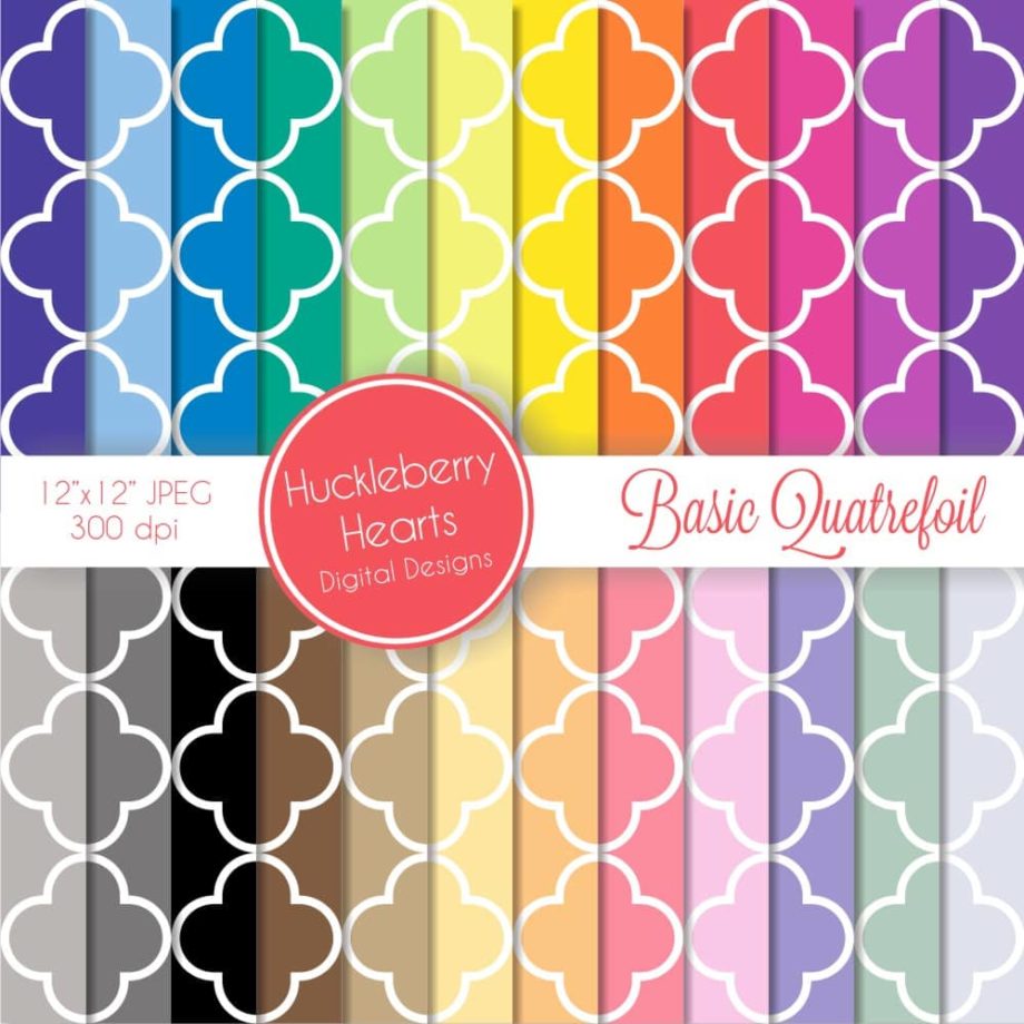 Basic Quatrefoil Digital Paper