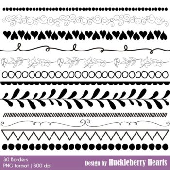 Black and White Borders Clipart