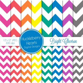 Bright Chevron Digital Backgrounds