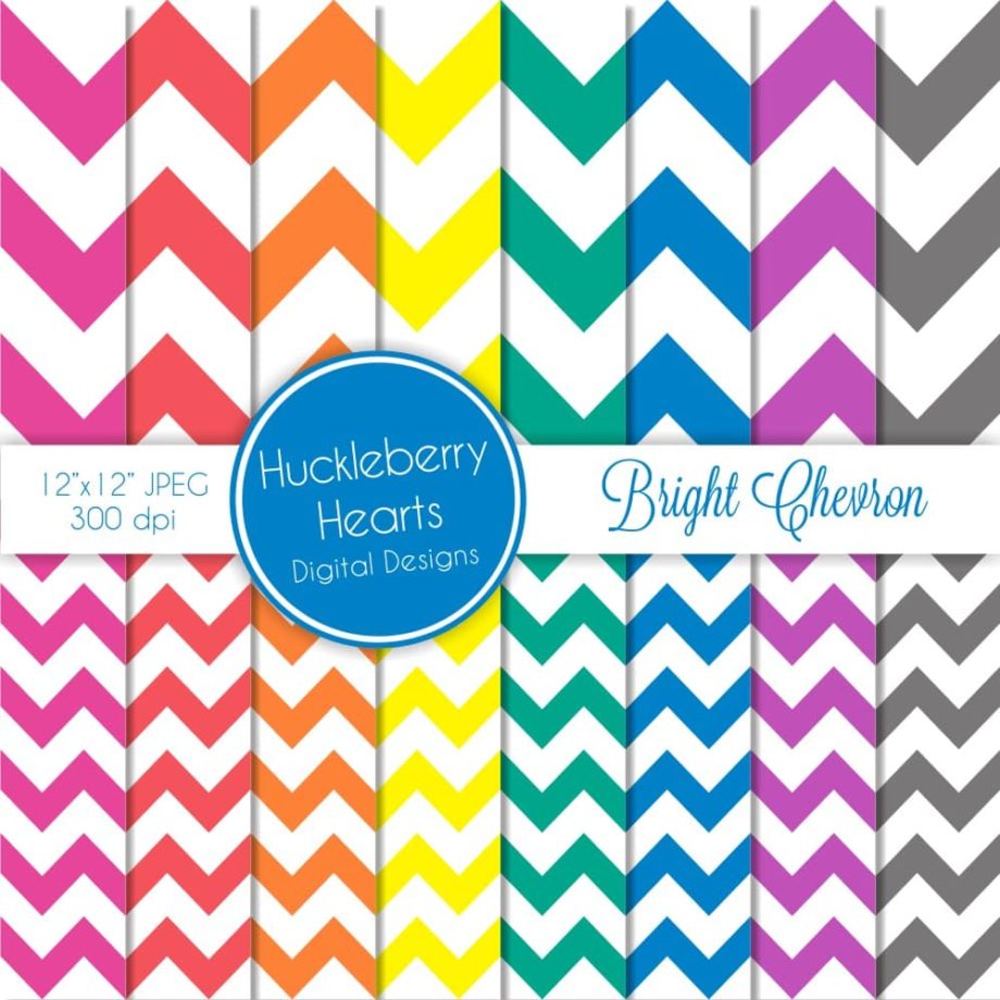 Bright Chevron Digital Backgrounds