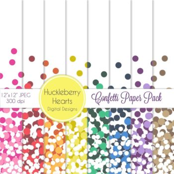 Confetti Digital Scrapbook Paper