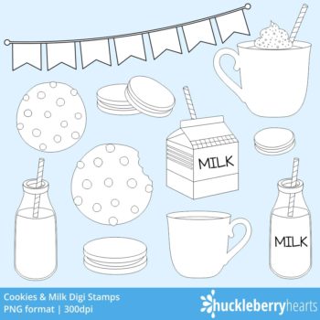 Cookies and Milk Digi Stamps