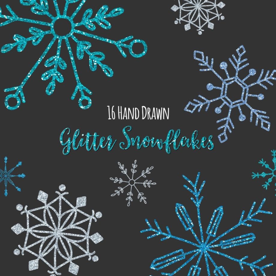 Glitter Snowflakes Clipart