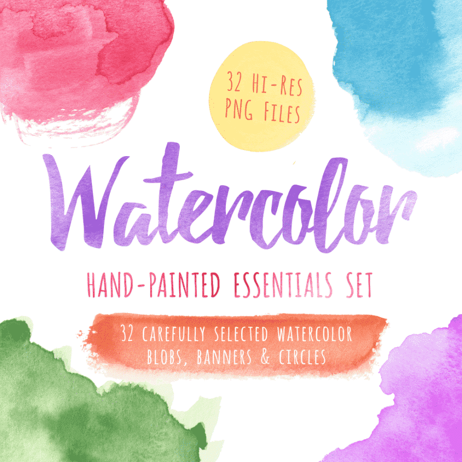 Watercolor Essentials Clipart