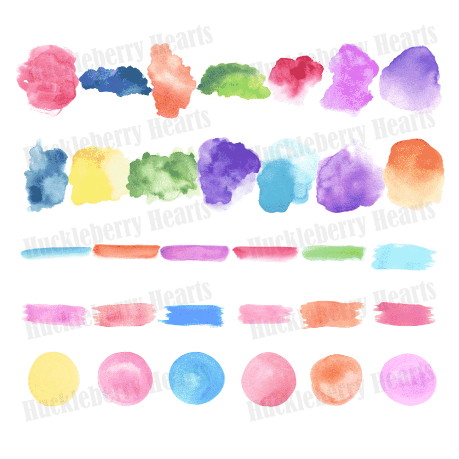 Watercolor Essentials Clipart