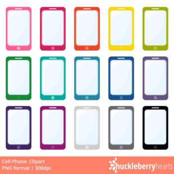 cell phone clipart set