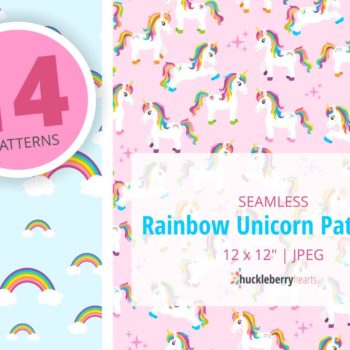 Assorted Unicorn Seamless Digital Patterns