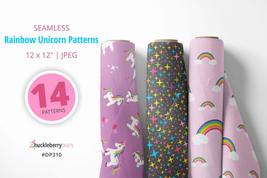 Rainbow Unicorn Digital Paper