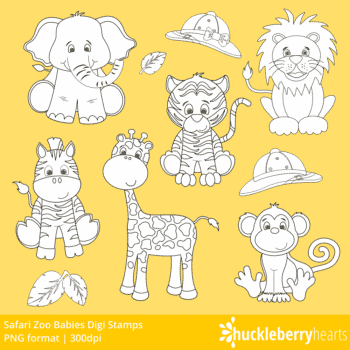 Safari Zoo Babies Digi Stamps