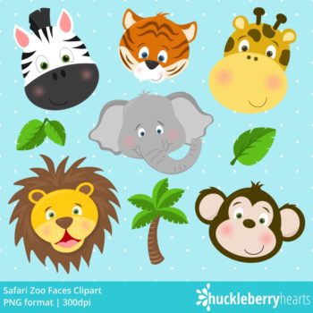Assorted Zoo Animals Clipart Set