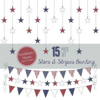 Stars and Stripes Bunting Clipart