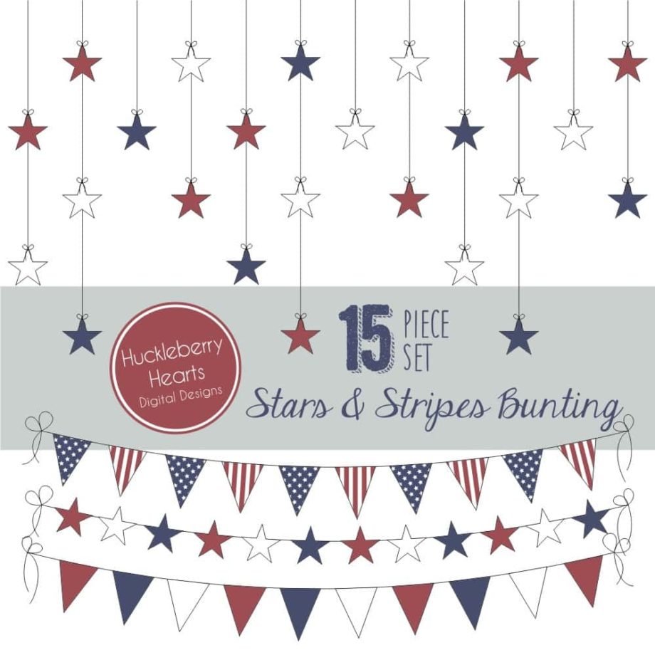 Stars and Stripes Bunting Clipart