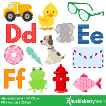 Alphabet Letters Clipart and Vector Set