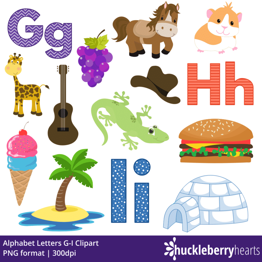 Alphabet Letters Clipart and Vector Set