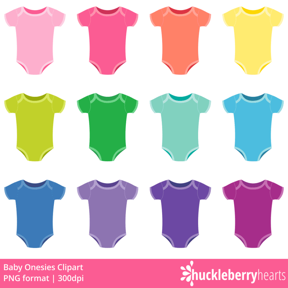 Assorted Baby Onesie Clipart Set