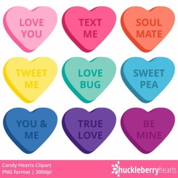 Candy Hearts Clipart