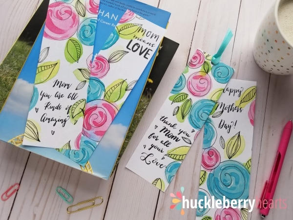 Mothers Day Watercolor Bookmark Tutorial and Free Printable