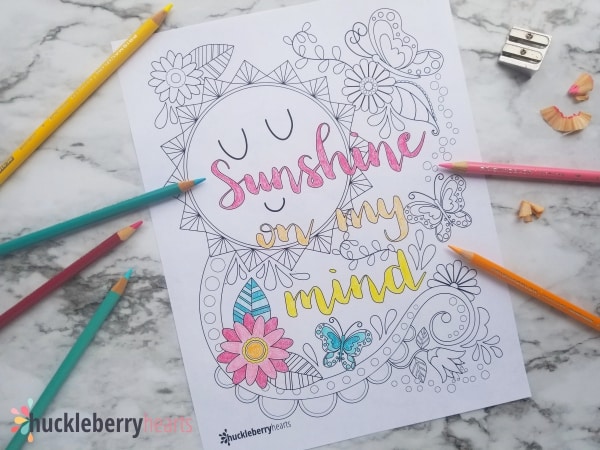 Sunshine on My Mind Free Printable