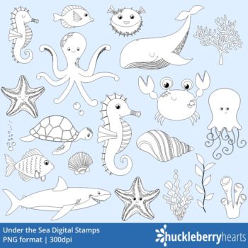 Under the Sea Digital Stamps