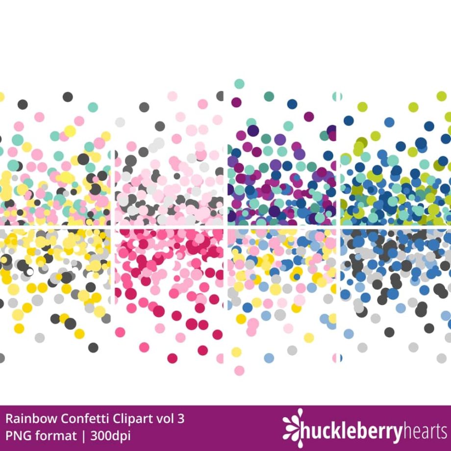 Rainbow Confetti Clipart