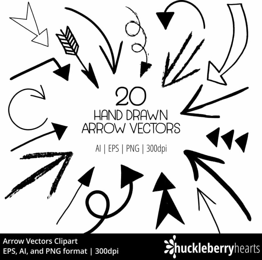 Hand Drawn Arrow Vectors and Clipart