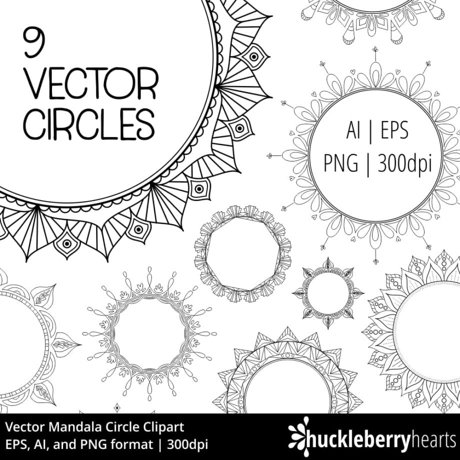 Vector Mandala Circles Clipart