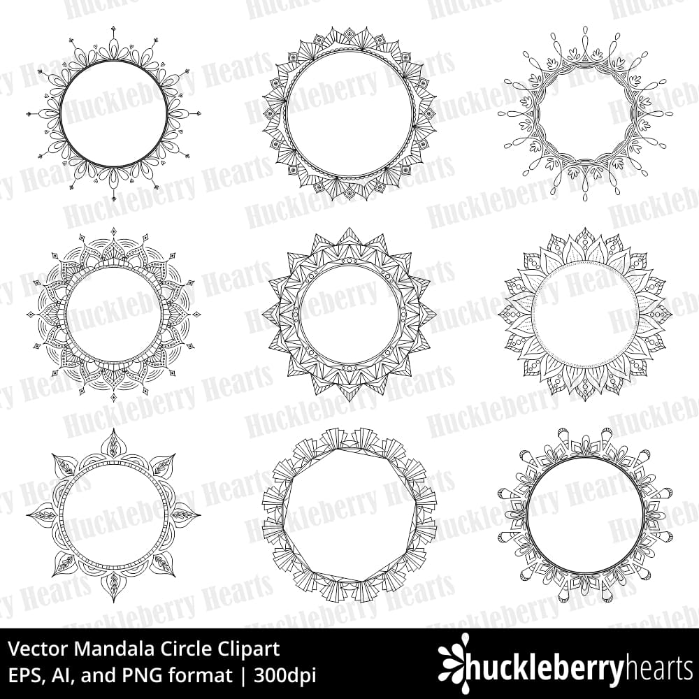 Vector Mandala Circles Clipart