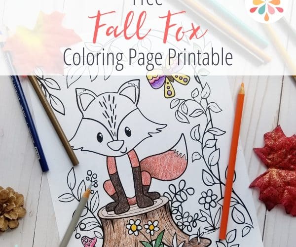 Free Fall Fox Coloring Page Printable From Huckleberry Hearts