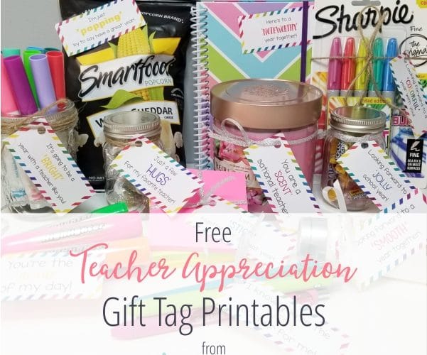 Teacher Appreciation Free Gift Tag Printables