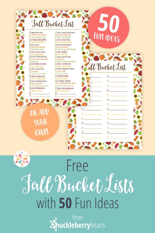50 Free Fall Buckety List Ideas to do with your Family