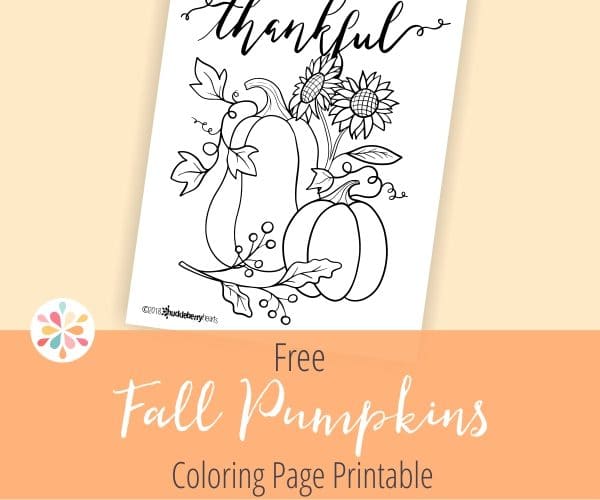 Free Fall Coloring Page Printable from Huckleberry Hearts