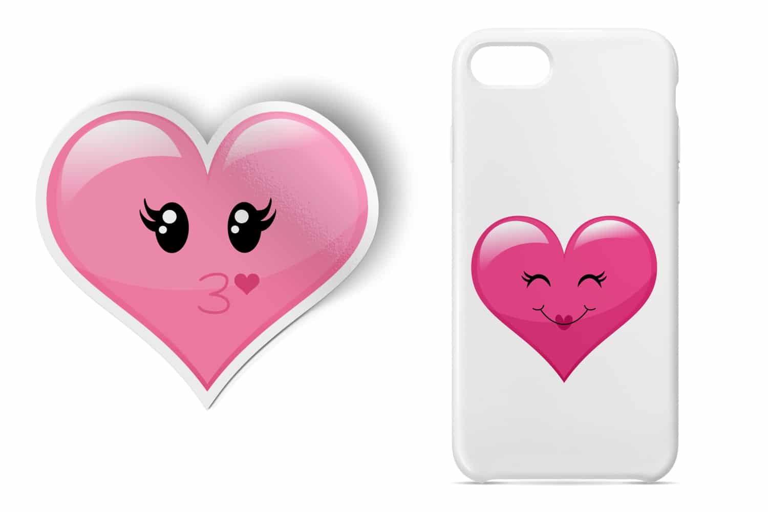 Heart Emoji Clipart and Vector Set