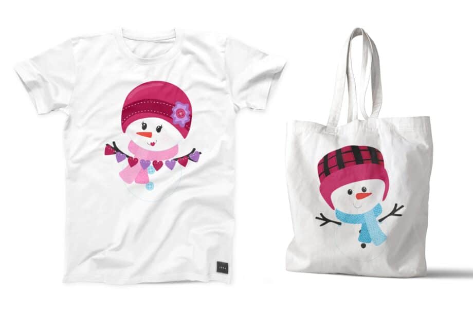 Valentine Snowmen Clipart