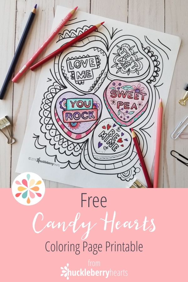 Free Valentine Coloring Pages from Huckleberry Hearts