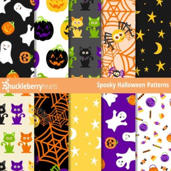 Assorted Halloween Seamless Digital Patterns