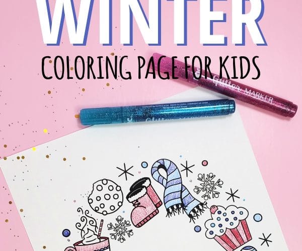 free printable winter coloring page for kids