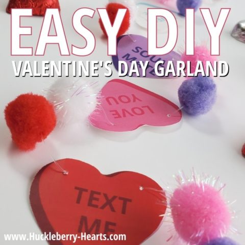 Easy Pom Pom Garland for Valentines Day