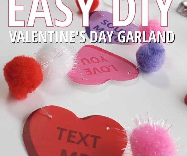 Easy Pom Pom Garland for Valentines Day